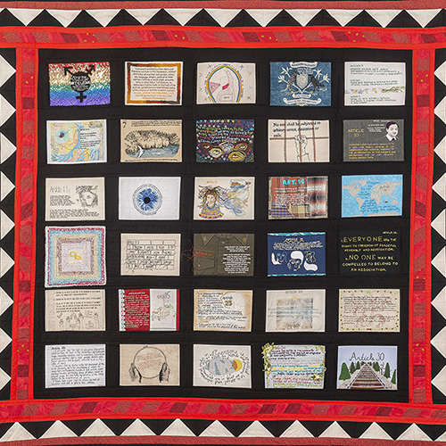 UDHR Red quilt